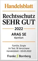 Handelsblatt-Rechtsschutz-ARAG-sehr-gut-2022